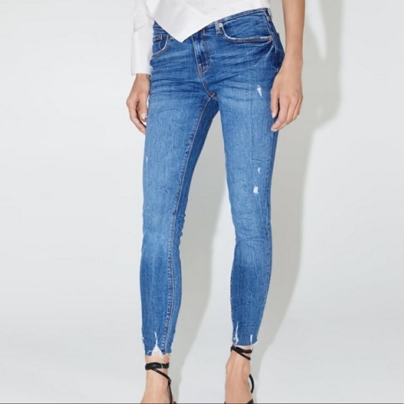 NWT zara skinny in island blue jeans